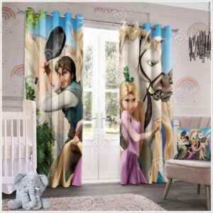 پرده پانچ کودک کد PKP-18 با طرح شخصیت کارتون السا در انیمیشن یخ زده ( Frozen ) بوده و برای اتاق خواب دخترانه و نوزاد