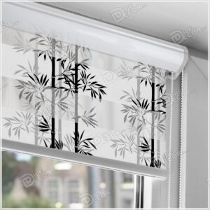 پرده زبرا گیاه نی بامبو مشکی سیاه ZFP-53