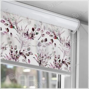 پرده زبرا گل بنفش سفید ZFP-66