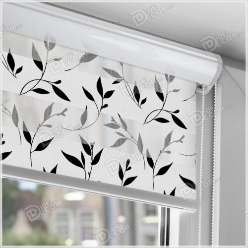 پرده زبرا برگ سفید سیاه zfp-77 پرده زبرا برگ سفید سیاه zfp-77