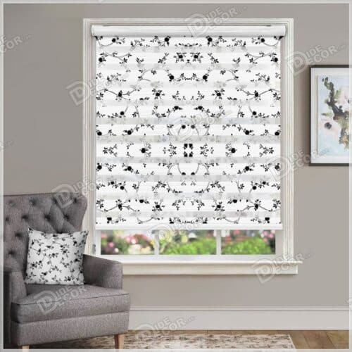 پرده زبرا گل دار چاپی کد ZFP-86 پرده زبرا گل دار چاپی کد ZFP-86