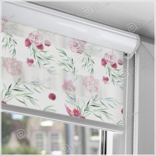 پرده زبرا چاپی گلدار  کد ZFP-91 -1