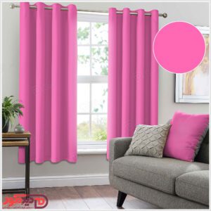 پرده پانچ تک رنگ کد PCO-62 سرخابی صورتی Hot pink