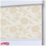 پرده دابل شید راشل گل بزرگ رنگ کرم کد 02-3514 cream flower double shades blinds