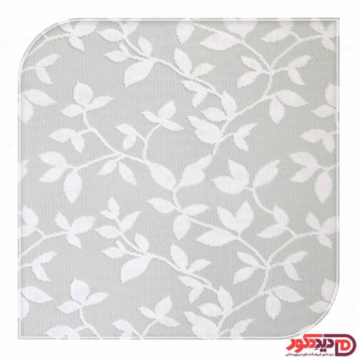 پرده دو مکانیزم راشل تور با شاخه و برگ رنگ سفید کد 01-3516 white shades blinds