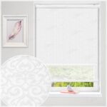 پرده شب و روز راشل با رنگ تور سفید کد 01-3521 white double shades