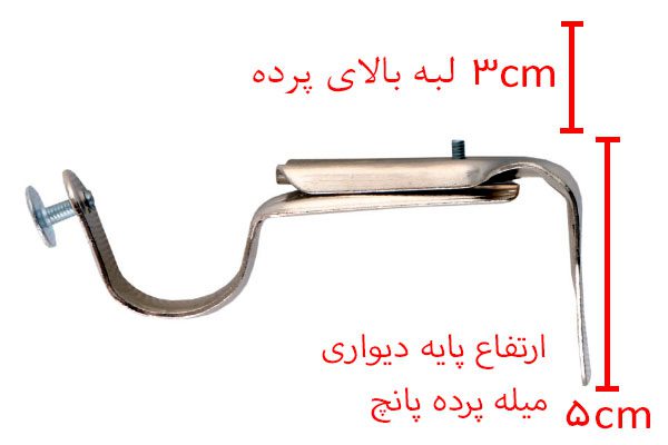 اندازه پایه دیواری پرده پانچ