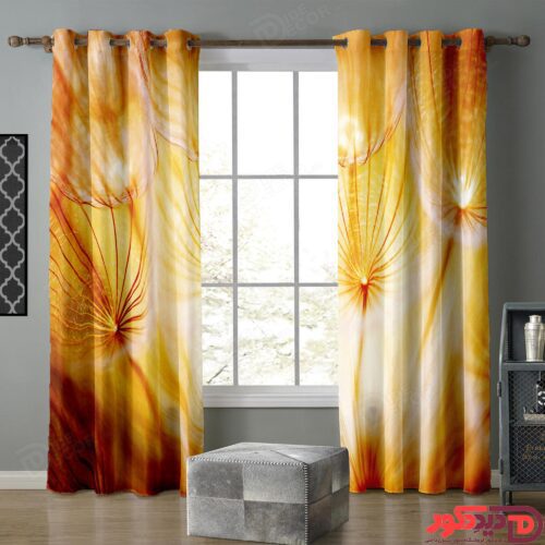 پرده پانچ گل قاصدک زرد M-50-1 پرده پانچ گل قاصدک زرد M-50-1