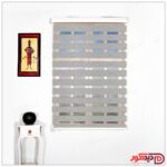 پرده زبرا طرح چوب بامبو ساده رنگ طوسی خاکستری به کد B-914-2