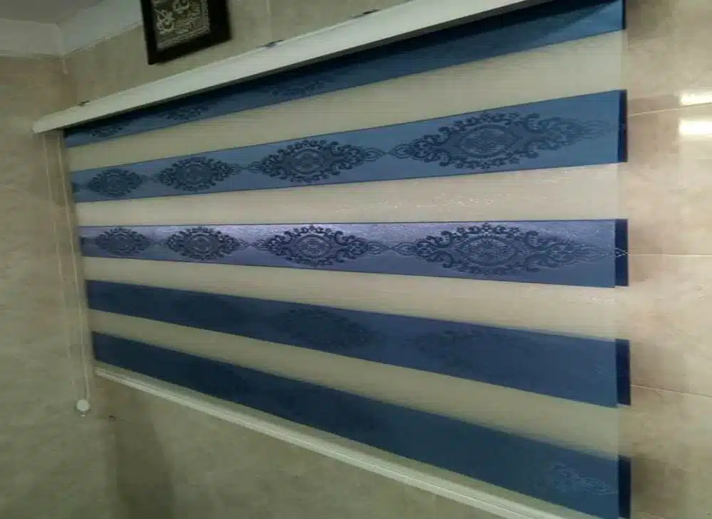 پرده زبرا پذیرائی آبی