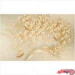عکس چاپی درخت خمیده و شکوفه طلایی با پروانه کد AZD-49-3