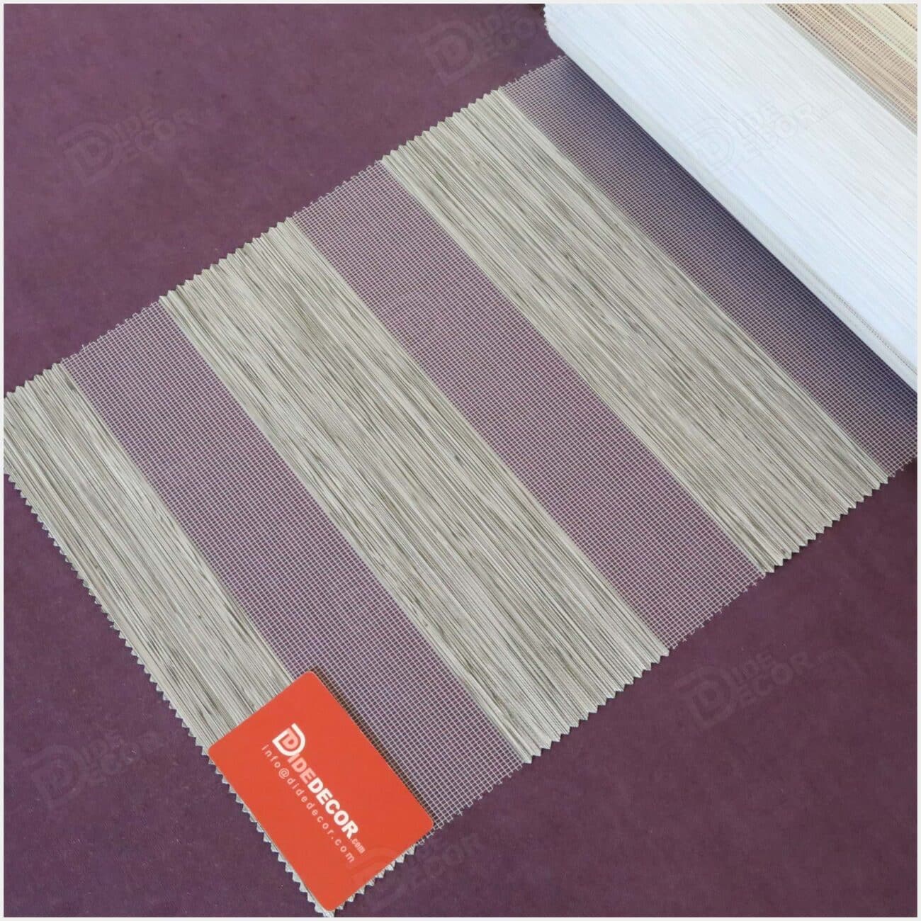 پرده زبرا ساده پارچه ترک توسی خاکستری کد B-2005-03