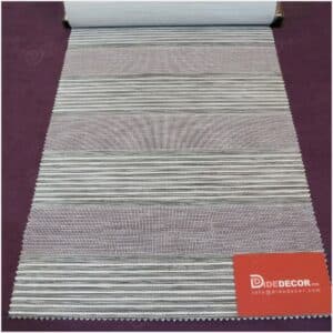 پرده زبرا طوسی با لمه نقره ای B-2026-04