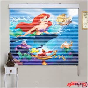 پرده زبرا کارتون پری دریایی کوچولو KZD-01-A The Little Mermaid princess