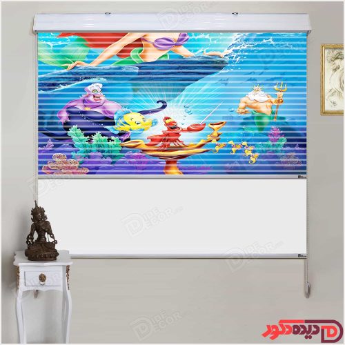 پرده زبرا کارتون پری دریایی کوچولو KZD-01-B The Little Mermaid princess