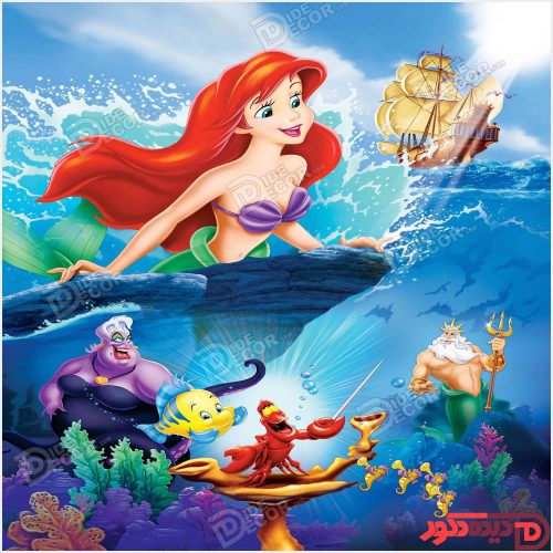 تصویر کارتون پری دریایی KZD-01-C The Little Mermaid princess