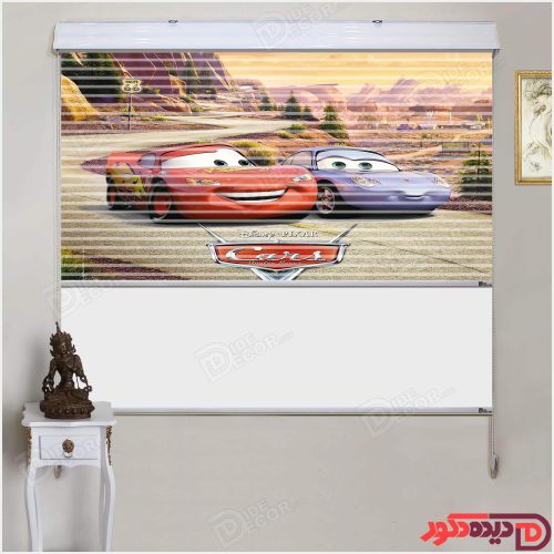 پرده زبرا کارتون ماشین ها انیمیشن لایتنینگ مک کویین CARS Lightning McQueen KZD-002-B