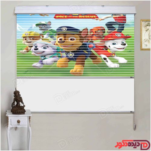 پرده زبرا دومکانیزم کارتون سگهای نگهبان کد KZD-022-B