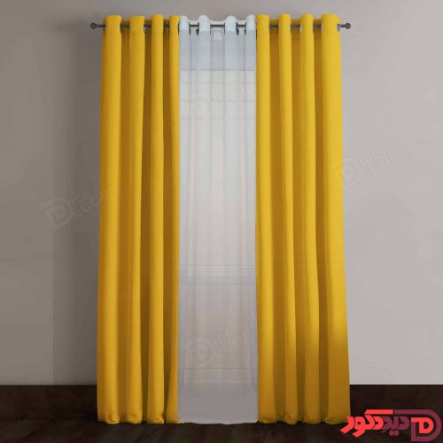 پرده پانچ زرد رنگ کد 62009