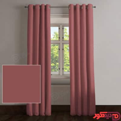 پرده پانچ کتان رنگ عنابی کد 266762