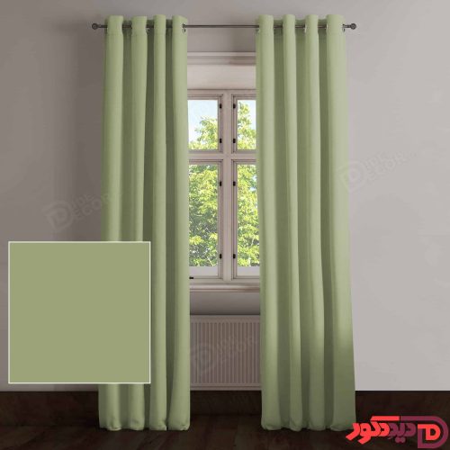 پرده پانچ کتان رنگ سبز مغز پسته ای کد 64088 پرده پانچ کتان رنگ سبز مغز پسته ای کد 64088