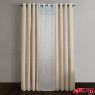 پرده پانچ کرم روشن کد 4305 65028