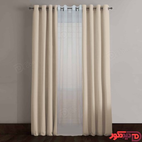 پرده پانچ کرم روشن کد 4305 65028 پرده پانچ کرم روشن کد 4305 65028