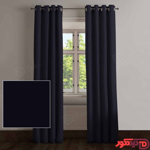 پرده پانچ کتان ترک سرمه ای پررنگ کد 64089 پرده پانچ کتان ترک سرمه ای پررنگ کد 64089