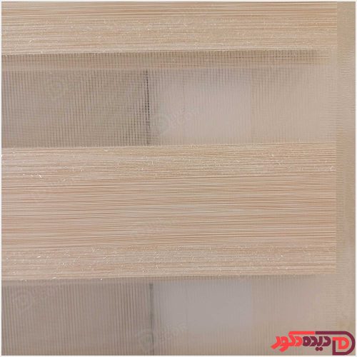 پرده زبرا کرم با لمه پهن کد B-2014-04