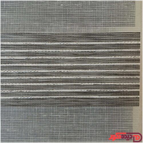 پرده زبرا ساده طوسی لمه نقره ای کد B-2026-04