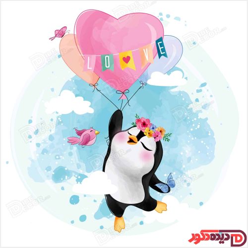 پرده زبرا دومکانیزم کودک پنگوئن و بادکنک قلبی کد kzd-024 پرده زبرا دومکانیزم کودک پنگوئن و بادکنک قلبی کد kzd-024