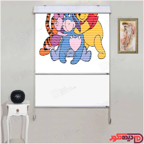 پرده زبرا دومکانیزم کودک کارتون وینی پو خرسه Winnie the Pooh کد kzd-025