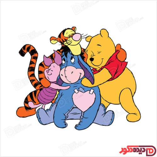 پرده زبرا دومکانیزم کودک کارتون وینی پو خرسه Winnie the Pooh کد kzd-025