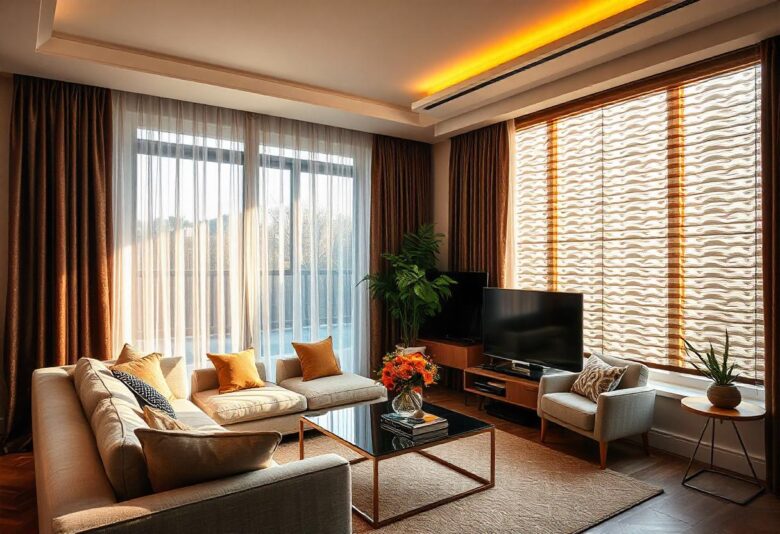 پرده زبرا سالن پذیرایی