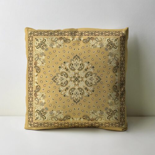 کوسن پارچه مخمل طرح فرش و سنتی کد CC-14
