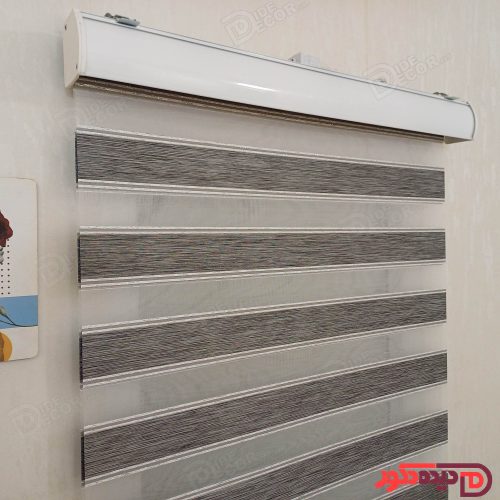 پرده زبرا ساده نوک مدادی طوسی B-2009-05