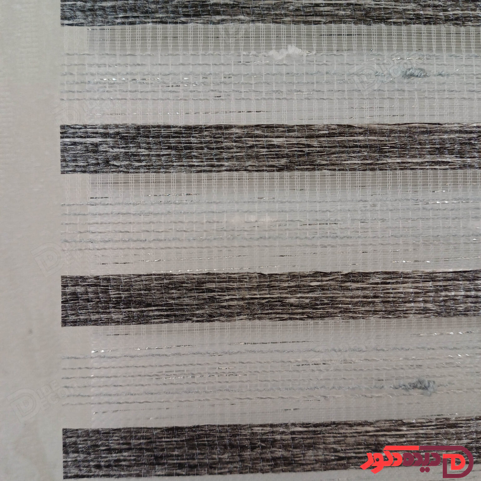 پرده زبرا دومکانیزم رنگ دودی ذغالی B-3011-108