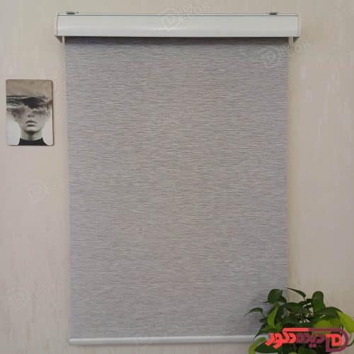 پرده شید طرح چوب رنگ طوسی کد ST-07