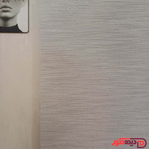 پرده شید طوسی روشن با سیم دوزی نقره ای کد B-1014-03