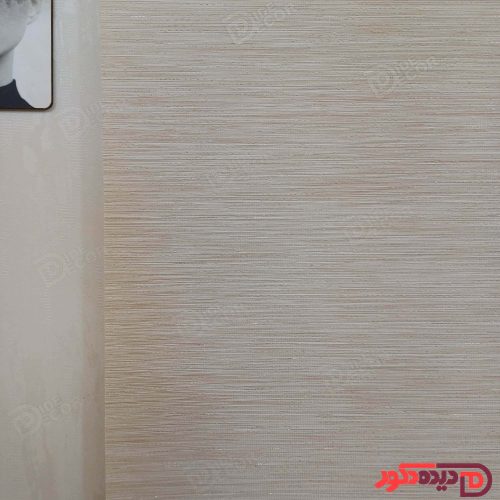 پرده شید کرم با سیم دوزی طلایی کد B-1014-06