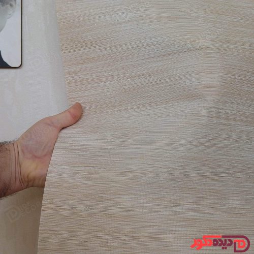 پرده شید کرم با سیم دوزی طلایی کد B-1014-06