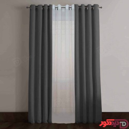 پرده پانچ کتان دودی زغالی طوسی تیره کد 9406 پرده پانچ کتان دودی زغالی طوسی تیره کد 9406