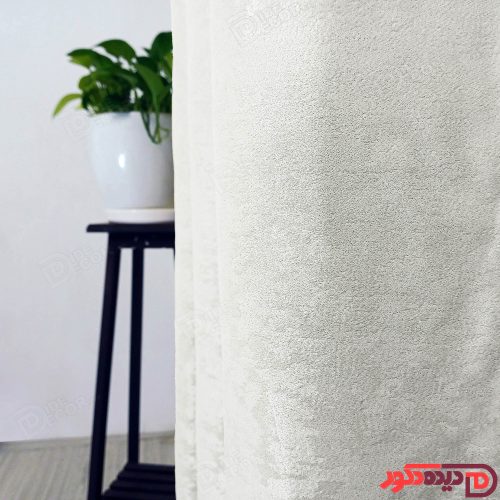 پرده پانچ جیر پتینه رنگ سفید کد 3253