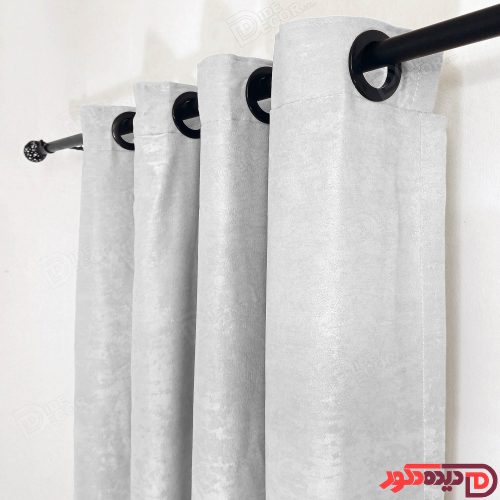 پرده پانچ جیر پتینه رنگ طوسی نقره ای کد 4183 پرده پانچ جیر پتینه رنگ طوسی نقره ای کد 4183