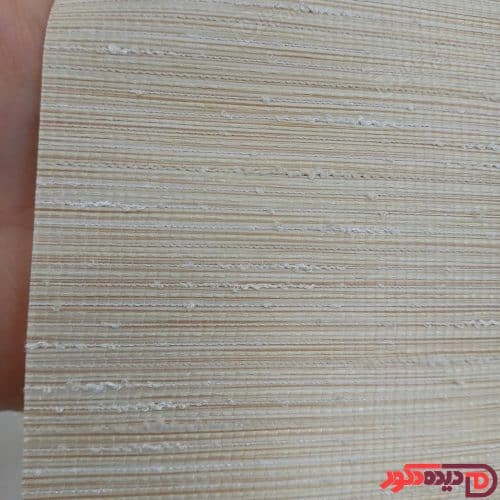 پرده شید کرم روشن با گره های سفید و خطوط قهوه ای کد B1017-102