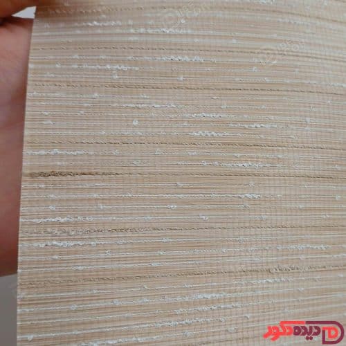 پرده شید کرم تیره مایل به قهوه ای با گره های سفید و قهوه ای کد B-1017-103