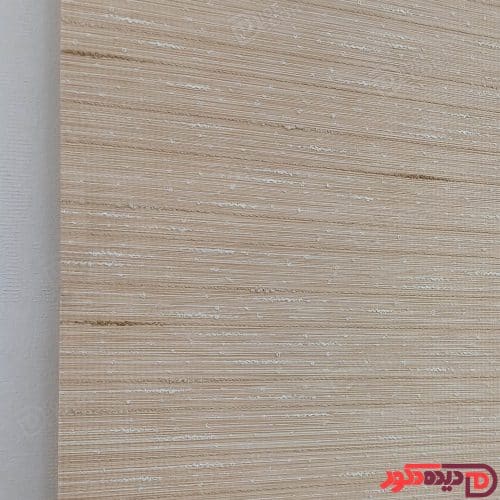 پرده شید کرم تیره مایل به قهوه ای با گره های سفید و قهوه ای کد B-1017-103