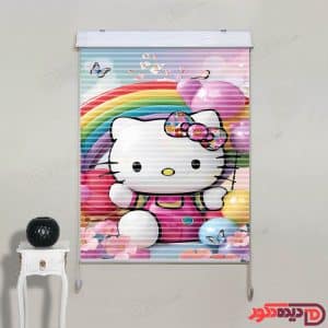 پرده زبرا دومکانیزم کارتون هلو کیتی سه بعدی hello kitty کد KZD-029