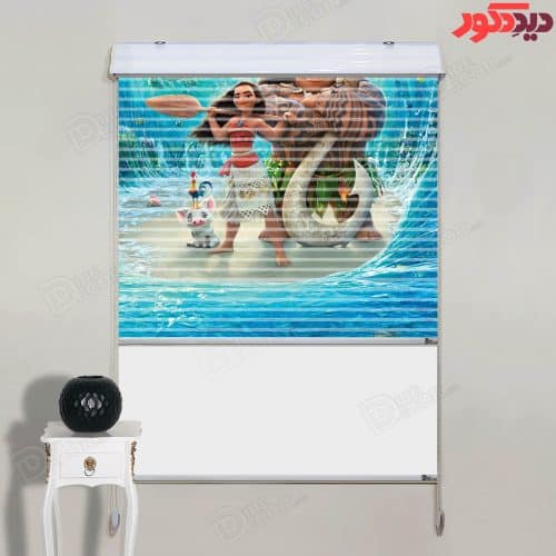 پرده زبرا دومکانیزم اتاق کودک با طرح کارتون موانا Moana کد KZD-033 پرده زبرا دومکانیزم اتاق کودک با طرح کارتون موانا Moana کد KZD-033