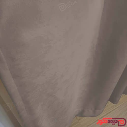 پرده جیر پتینه پانچ رنگ بژ تیره مایل به طوسی کد 3279